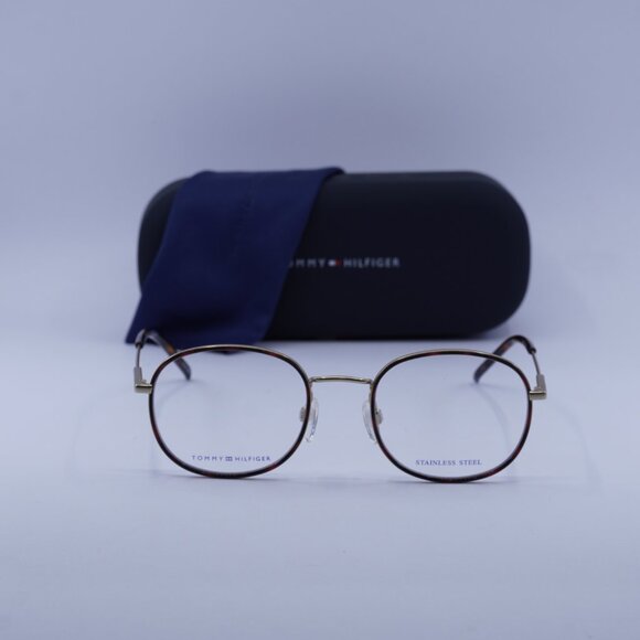 Tommy Hilfiger TH 1726 0AOZ 00 Round Eyeglasses – Matte Gold 50mm - Picture 2 of 9